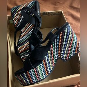 NIB Free People Bedazzled Platform Sandals✨